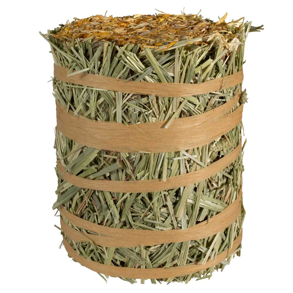 Mini Hay Bale Marigold 1 Pack Product Unpacked